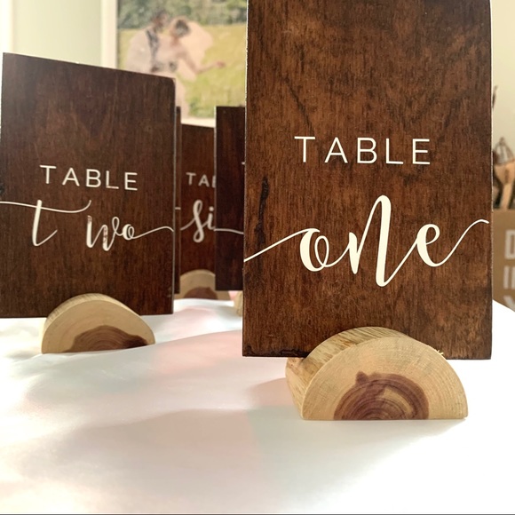 Wooden Table Number Wedding Decorations
